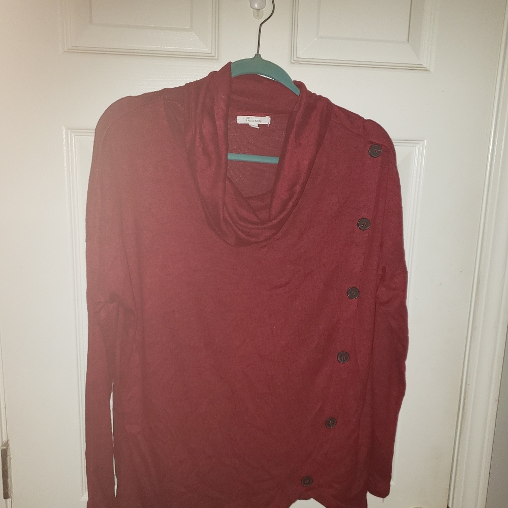 89th + Madison Gray Soft Light Weight Cowlneck Sw… - image 2